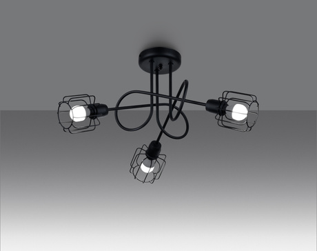 Chandelier BELUCI 3S black + 3x LED Bulb E14 3000K Warm 7.5W 620lm