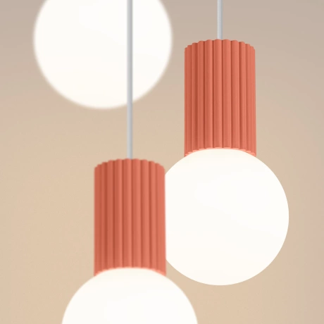 Pendant lamp HALO 3P peach