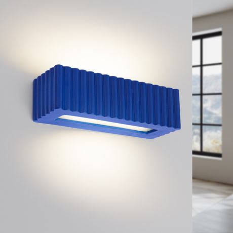 Wall lamp ceramic RIGATA ultramarine