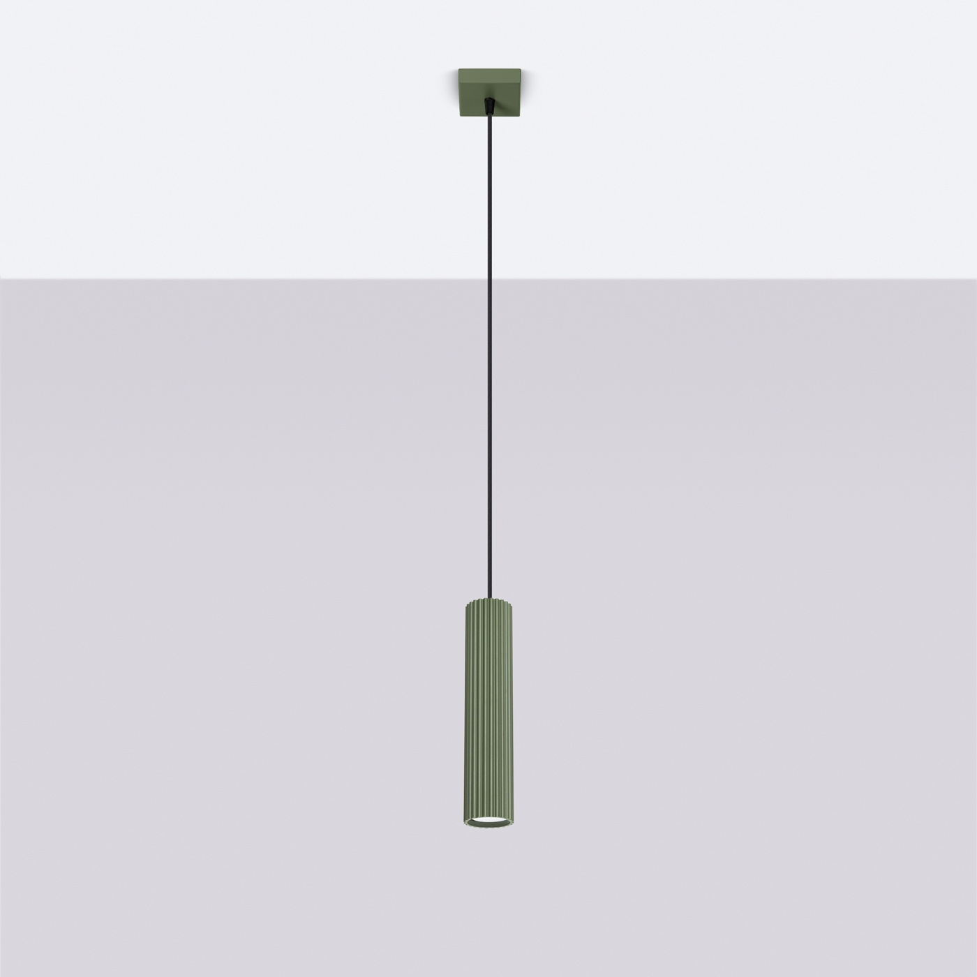 Pendant lamp KARBON 1 olive green