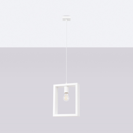 Pendant Lamp ARIES White + 1x LED Bulb E27 3000K 7W 760lm