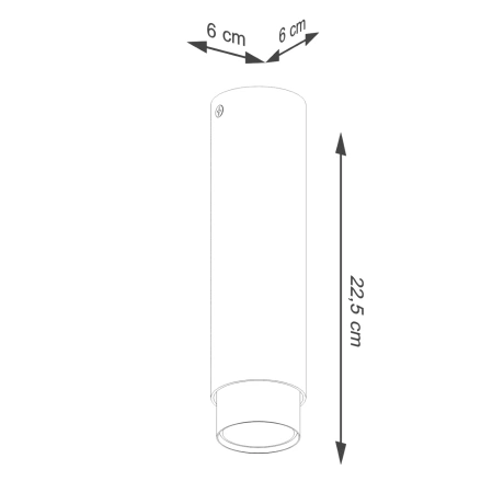 Ceiling lamp NERO 22,5 black/gold