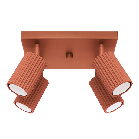 Ceiling lamp KARBON 4 red ochre