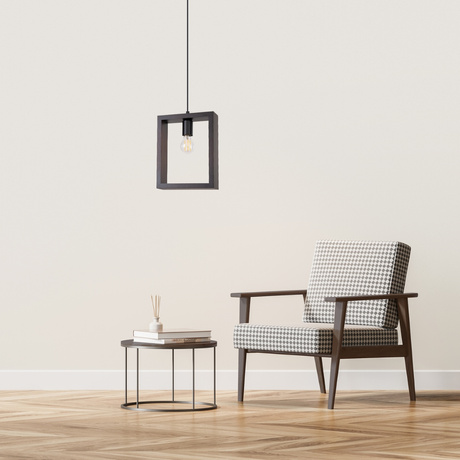 Ceiling lamp ARIES in wenge + 1x LED Bulb E27 4000K Cool White 7.5W 690lm