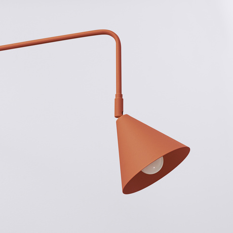 Wall lamp NOX red ochre