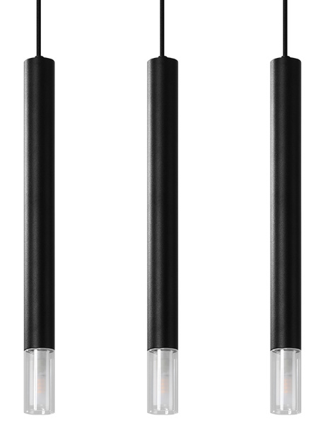 Pendant lamp VIZIER 3 black + 3x LED Bulb G9 3000K Warm 4.5W 510lm