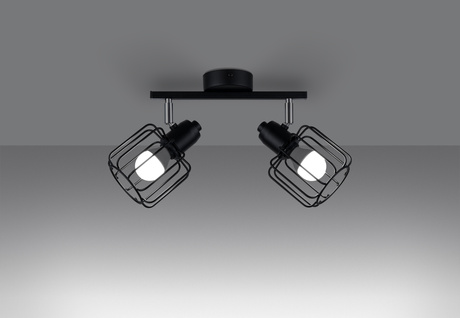 Ceiling lamp BELUCI 2 black + 2x LED Bulb E14 3000K Warm 7.5W 620lm