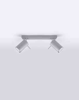 Ceiling lamp RING 2 grey + 2x LED Bulb GU-10 4000K Cool White 7W 630lm