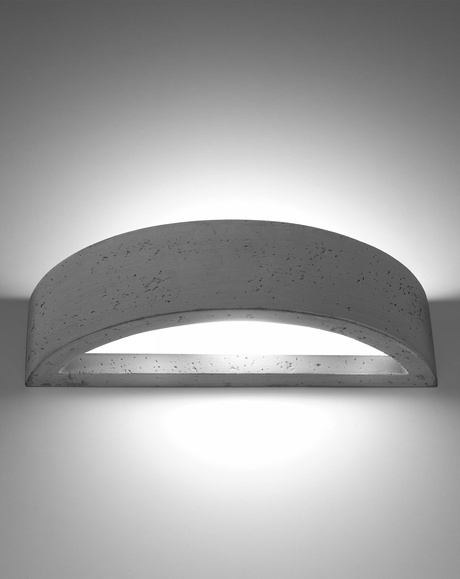 Wall lamp ATENA concrete + 1x LED Bulb E27 4000K Cool White 7.5W 650lm