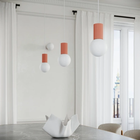 Pendant lamp HALO 3P peach