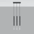 Pendant lamp MOZAICA 3L black/chrome