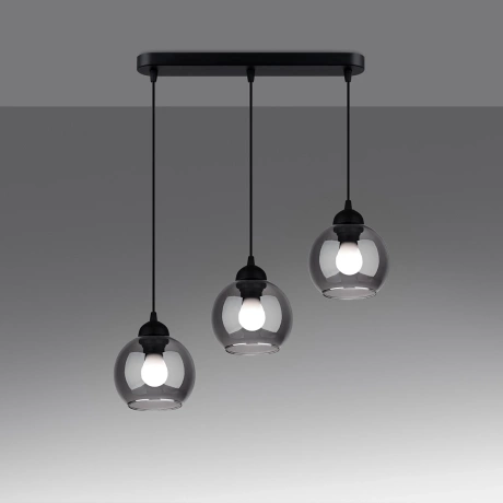Pendant lamp ALINO 3 black