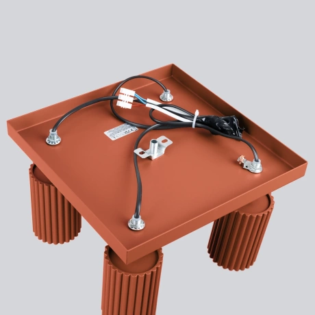 Ceiling lamp KARBON 4 red ochre