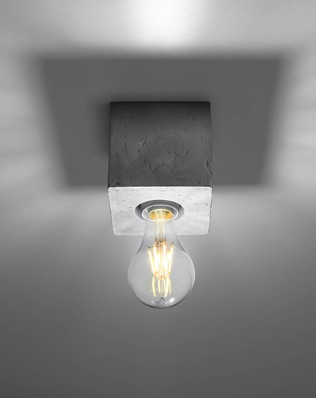 Ceiling lamp ARIZ concrete + 1x LED Bulb E27 3000K Warm 7.5W 620lm