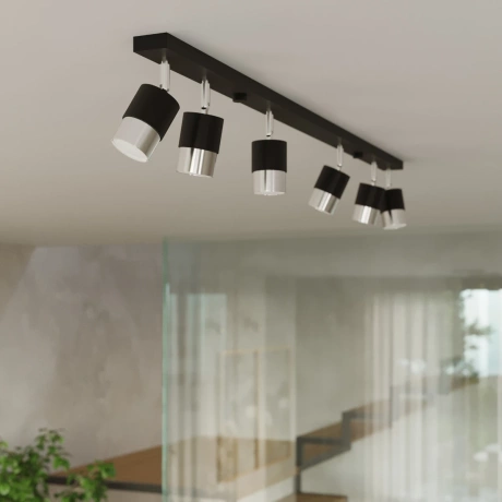 Ceiling lamp NERO 3 black/chrome