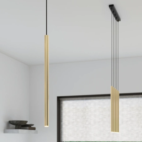 Pendant lamp PASTELO 5L polished gold
