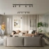 Ceiling lamp NERO 4 black/chrome
