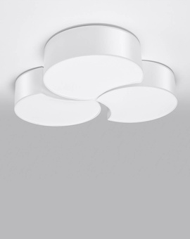 Ceiling lamp CIRCLE 3B white + 6x LED Bulb E27 4000K Cool White 7.5W 650lm
