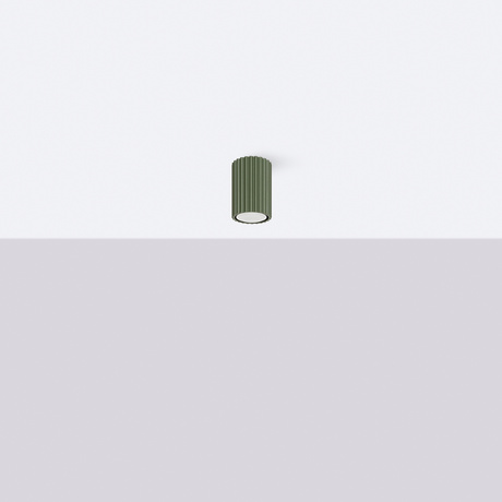 Ceiling lamp KARBON 10 olive green