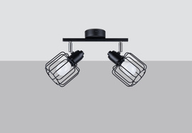 Ceiling lamp BELUCI 2 black + 2x LED Bulb E14 3000K Warm 7.5W 620lm
