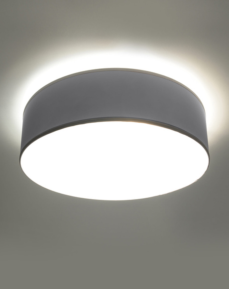 Ceiling lamp ARENA 35 GREY + 2x LED Bulb E27 3000K Warm White 7.5W 620lm