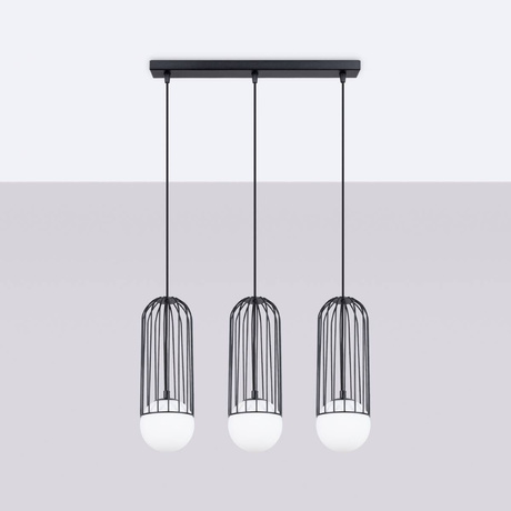 Hanging lamp BRINA 3L black + 3x LED Bulb G9 3000K Warm 4.5W 450lm