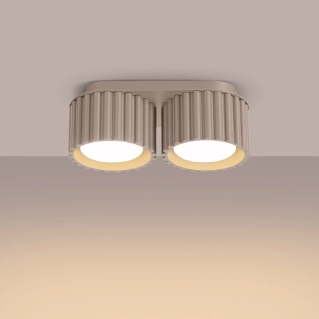 Ceiling lamp AURA 2 taupe Gx53
