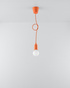 Hanging lamp DIEGO 1 in orange + 1x LED bulb E27 3000K Warm 7.5W 620lm