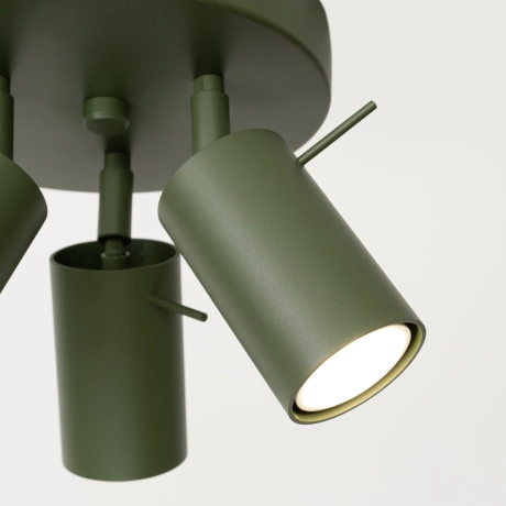 Ceiling lamp RING 3P olive green
