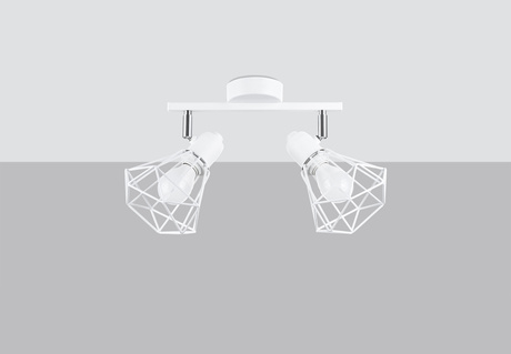 Ceiling lamp ARTEMIS 2 white + 2x LED Bulb E14 4000K Cool White 7.5W 680lm.