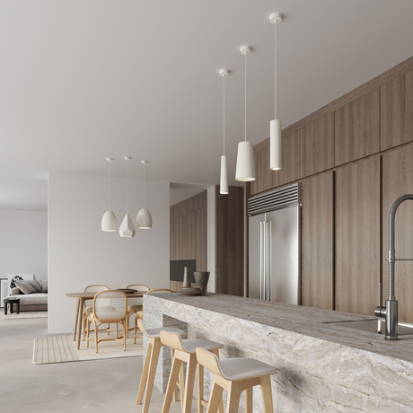 Ceiling ceramic lamp GULCAN white + 1x LED bulb E27 4000K Cool White 7.5W 690lm