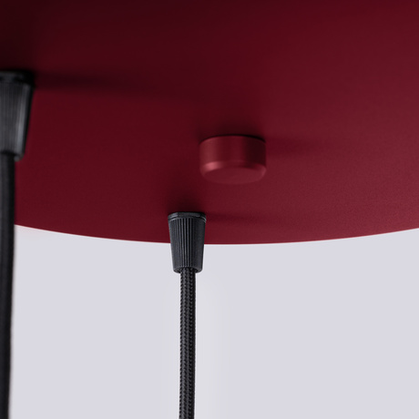 Pendant lamp HALO 3P burgundy