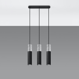 Pendant lamp BORGIO 3L black