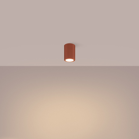 Ceiling lamp KARBON 10 red ochre