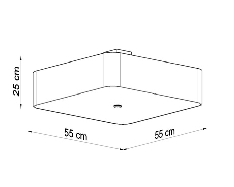 Ceiling lamp LOKKO 55 black + 5x LED Bulb E27 3000K Warm 7.5W 620lm