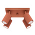 Ceiling lamp KARBON 4 red ochre