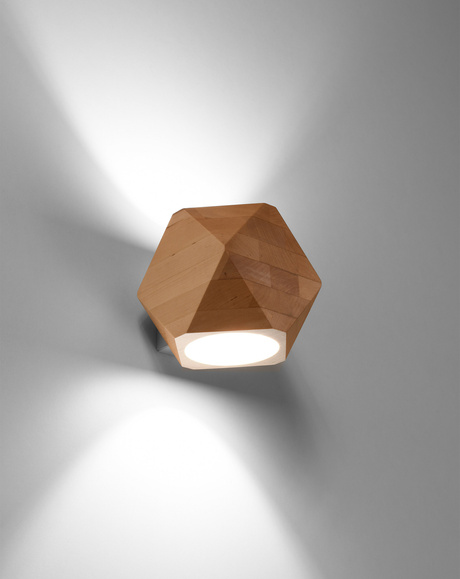 Wall lamp WOODY natural wood + 1x G9 LED Bulb 4000K Cool White 4.5W 530lm