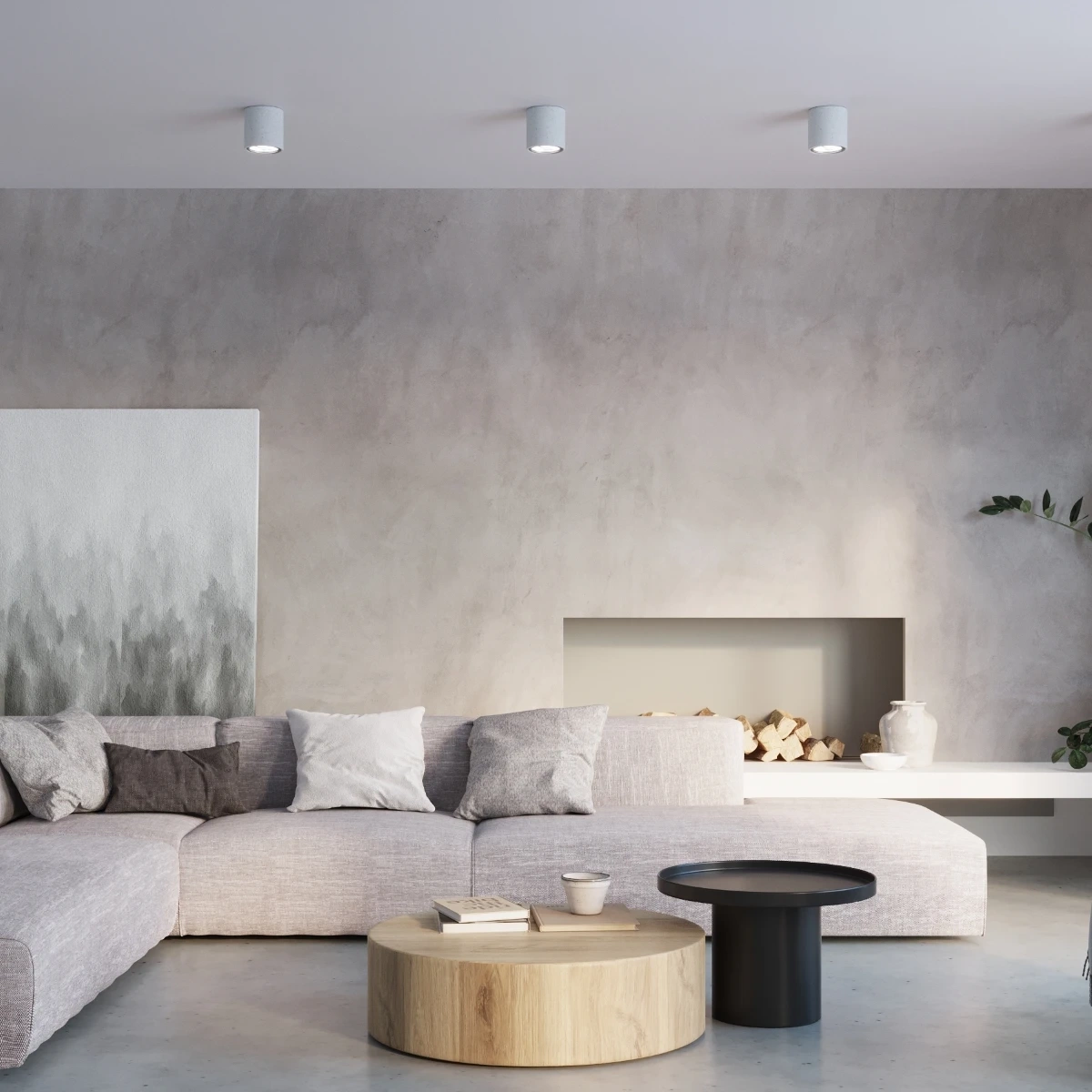 Ceiling lamp CULLO concrete
