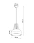 Hanging lamp CASCO white/black + 1x LED Bulb E27 3000K Warm 7.5W 620lm
