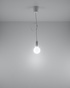 Ceiling lamp DIEGO 1 white + 1x LED Bulb E27 3000K Warm 7.5W 620lm.
