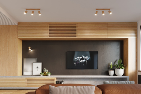 Ceiling lamp BERG 6 natural wood + 6x LED Bulb GU-10 3000K Warm 7W 620lm