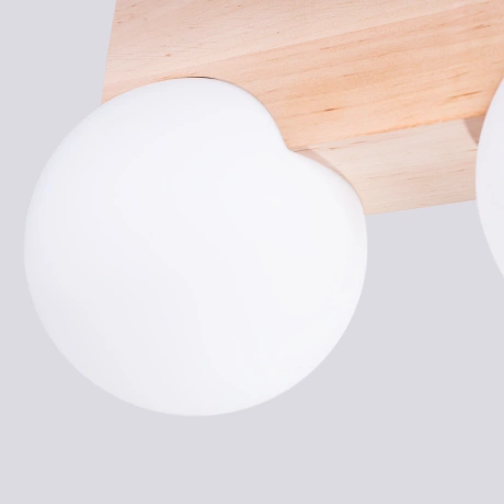 Ceiling lamp BULBO 2 natural wood